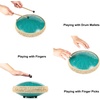 HOPWELL Steel Tongue Drum – 13 Inches 15 Notes Tongue Drum – Hand Pan Drum with Music Book, Handpan Drums Mallets and Carry Bag, D Major (Malachite Green)(Malachite Green)