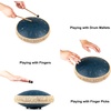 HOPWELL Steel Tongue Drum – 13 Inches 15 Notes Tongue Drum – Hand Pan Drum with Music Book, Handpan Drums Mallets and Carry Bag, D Major (Malachite Green)(Navy Blue)