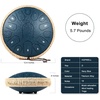 HOPWELL Steel Tongue Drum – 13 Inches 15 Notes Tongue Drum – Hand Pan Drum with Music Book, Handpan Drums Mallets and Carry Bag, D Major (Malachite Green)(Navy Blue)