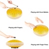 HOPWELL Steel Tongue Drum – 13 Inches 15 Notes Tongue Drum – Hand Pan Drum with Music Book, Handpan Drums Mallets and Carry Bag, D Major (Malachite Green)(Yellow)