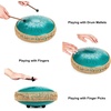 HOPWELL Steel Tongue Drum – 15 Note 12 Inch Tongue Drums – Percussion Instruments – Hand Pan Drum with Music Book, Drum Mallets and Carry Bag, D Major, Malachite Green(Malachite Green)