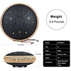 HOPWELL Steel Tongue Drum – 15 Note 12 Inch Tongue Drums – Percussion Instruments – Hand Pan Drum with Music Book, Drum Mallets and Carry Bag, D Major, Malachite Green(Black)