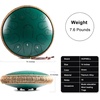 Steel Tongue Drum – HOPWELL 15 Note 14 Inch Tongue Drum – Hand Pan Drums with Music Book, Steel Handpan Drum Mallets and Carry Bag, D Major (Black)(Green)