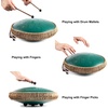 Steel Tongue Drum – HOPWELL 15 Note 14 Inch Tongue Drum – Hand Pan Drums with Music Book, Steel Handpan Drum Mallets and Carry Bag, D Major (Black)(Green)